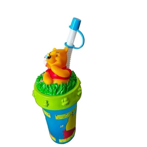 Vtg Disney Winnie the Pooh Bear Travel Water Bottle Tumbler Drink Cup 8." - Picture 3 of 11